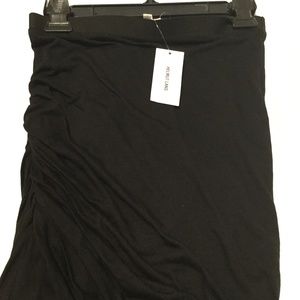 Helmet Lang Black Jersey Knit Mini Skirt